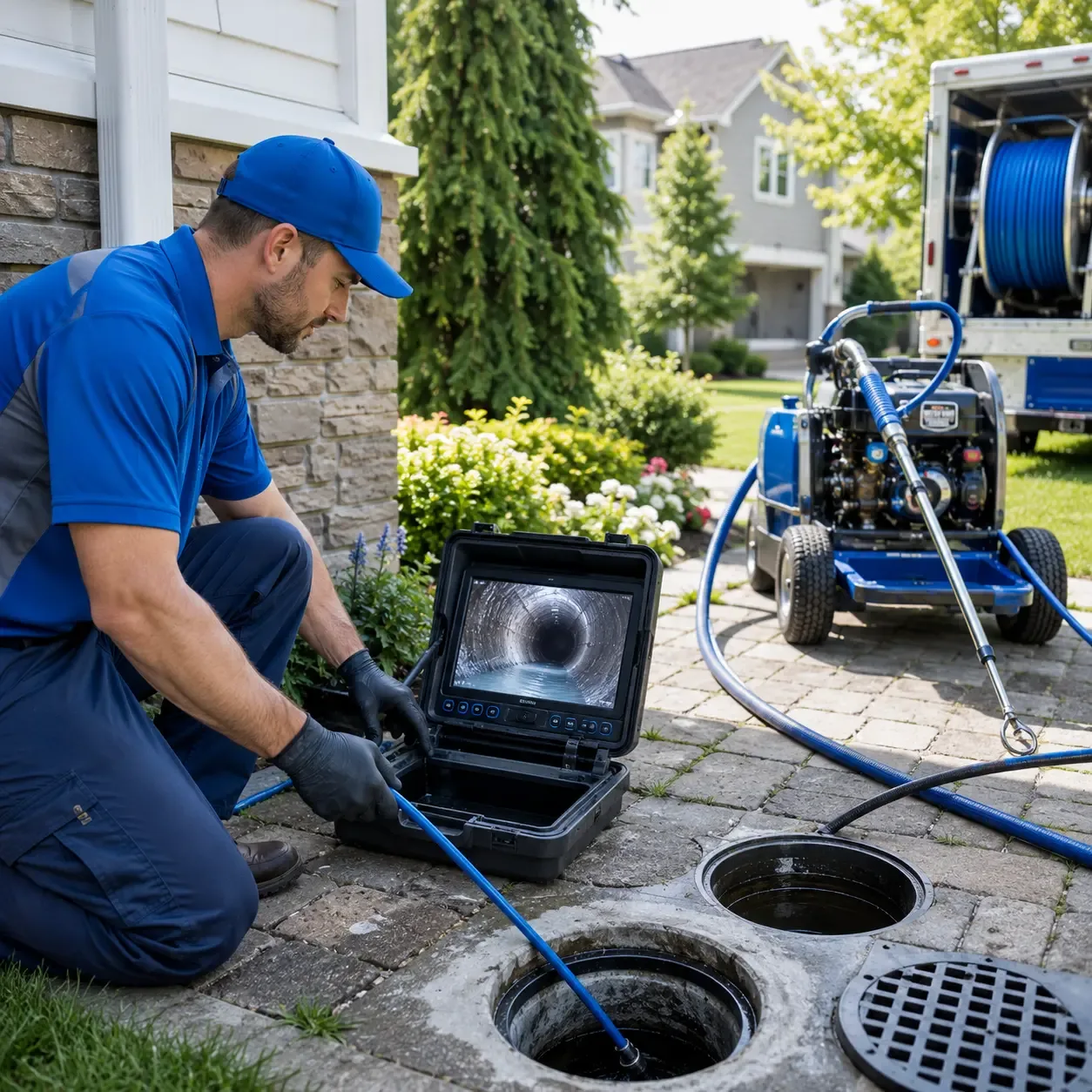 Outdoor drain cleaning professionals serving Marble Falls, TX